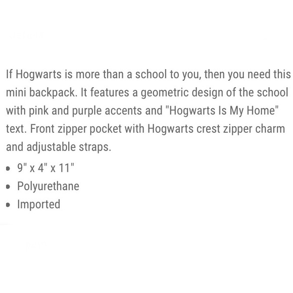 Hot Topic Bags Harry Potter Hogwarts Is My Home Mini Backpack Poshmark